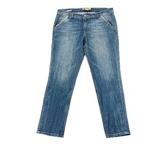 Democracy Freedom Ankle Skimmer Distressed W/Lace Pockets Size 8 EUC